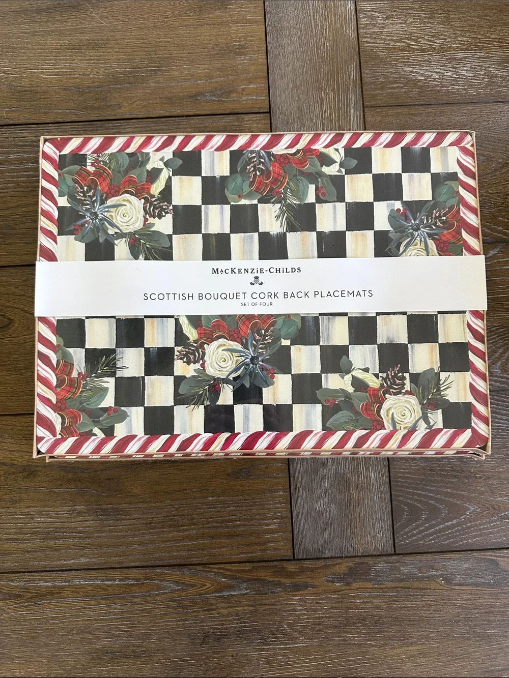 MacKenzie-Childs Scottish Bouquet Cork Back Placemats (Set of 4